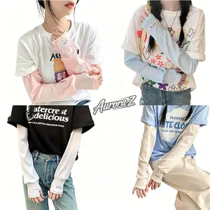 1 Pair Women's Wrinkle Resistant Ice Silk Arm Sleeves, Soft Polyester Fiber Lightweight Loose Fit Fingerless Arm & Hand Covers, Breathable UV Protection Sun Sleeves For Daily Dressing Up & Outdoor