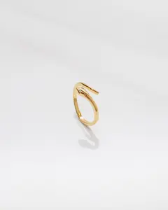 Dainty Emerald Snake Ring