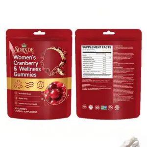 SDRXDE Women's Cranberry Health Candy | Sugar free and Gluten free | Two packs of 120 pills, high-quality cranberry extract+D-mannose+vitamin C compound formula.