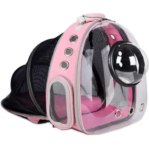AJY Pet Clear Cat Backpack Carrier Bubble Breathable Foldable Pet Rucksack Carrier for Puppy Dog Cat Lightweight Cat Backpack Designed for Travel, Hiking, Walking & Outdoor Use FUNZY TIME