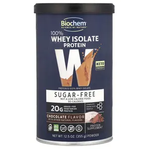 Biochem 100% Whey Isolate Protein, Sugar Free, Chocolate, 12.5 oz (355 g)
