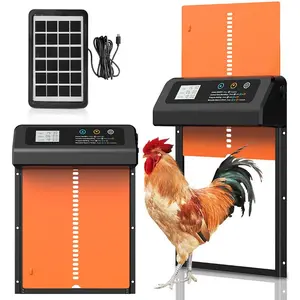 Solar Powered Chicken Coop Door, Automatic Chicken Coop Door with Timer & Remote Control, Chicken Coop Door for Farm Animal & Poultry