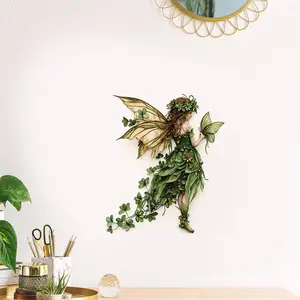 Butterfly Fairy Pattern Wall Sticker, Self Adhesive Wall Decal, Decorative Sticker for Home Bedroom Living Room, Home Decor, Durable Adhesive Stickers