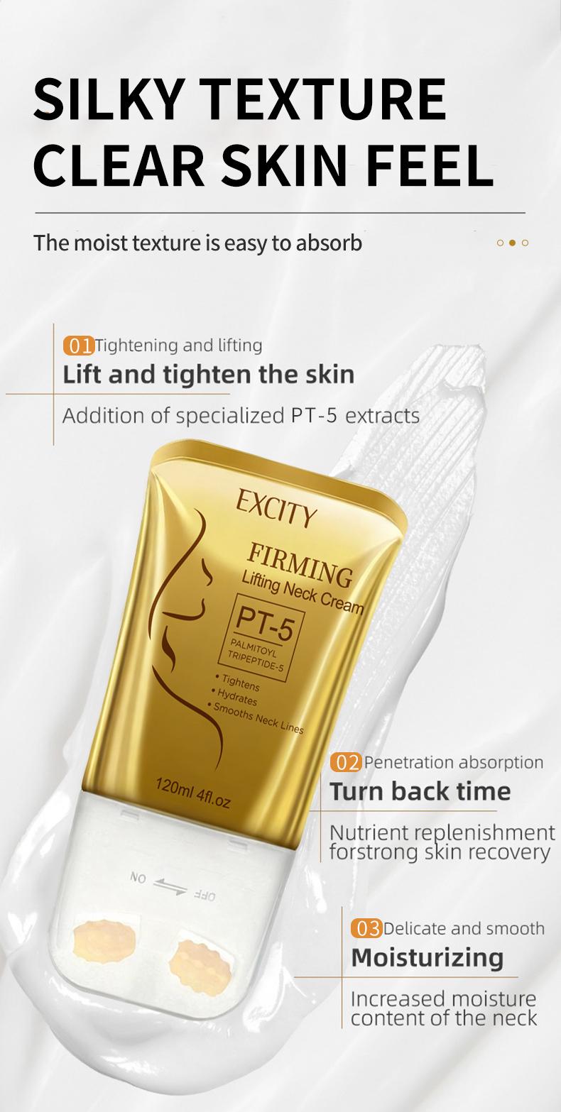 PT-5 Firming Neck Cream - Advanced Moisturizing Cosmetic for Crepey Skin, Tighten & Lift Turkey Neck, Deep Moisture & Revitalizing Care to Smooth Fine Lines