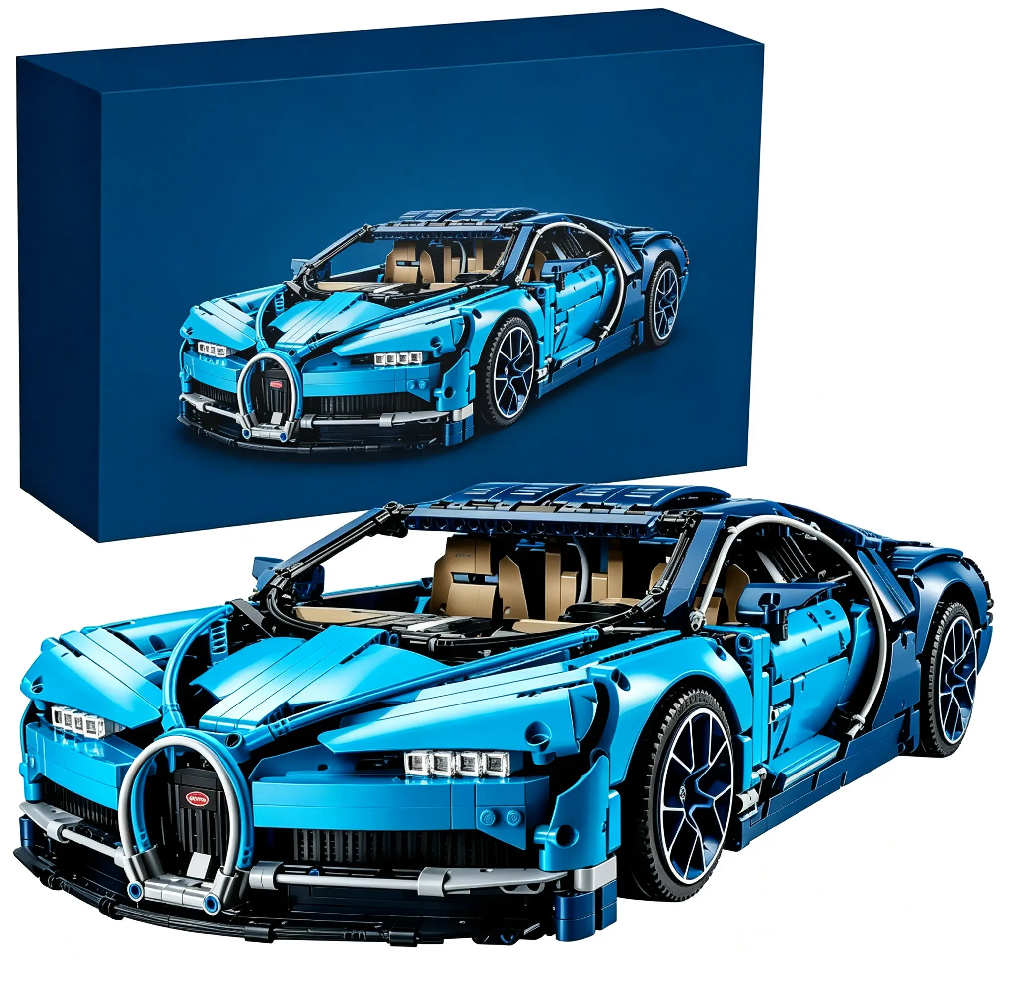 Race Car Building Kit and Engineering Toy, Adult Collectible Sports Car with Scale Model Engine, W16 Engine, 1:8 Scale - Gifts for Men & Women - Display as Bedroom or Home Decor(3599 Pieces)