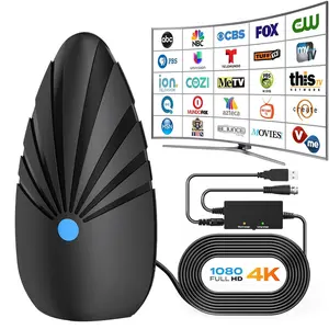 Digital TV Antenna For Indoor,2026 TV Antenna for 360° Receive TV channels With 5M Cable Supports 1080P / 4K Smart TV Antennas