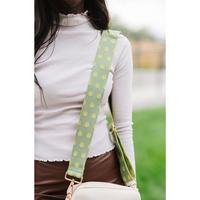 cactus green with pistachio green dots