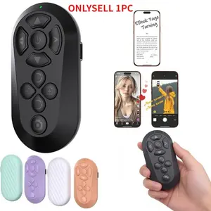 Bluetooth Compact Remote for TikTok Scrolling, Page Turning, Volume Control & Camera Shutter | Hands-Free Phone Controller for iPhone & Android, 2026 Upgraded
