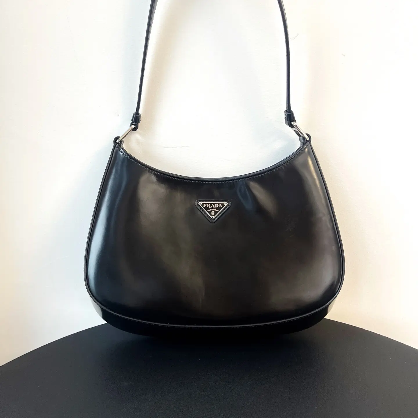 Pre-owned PRADA Spazzolato Cleo Shoulder Bag