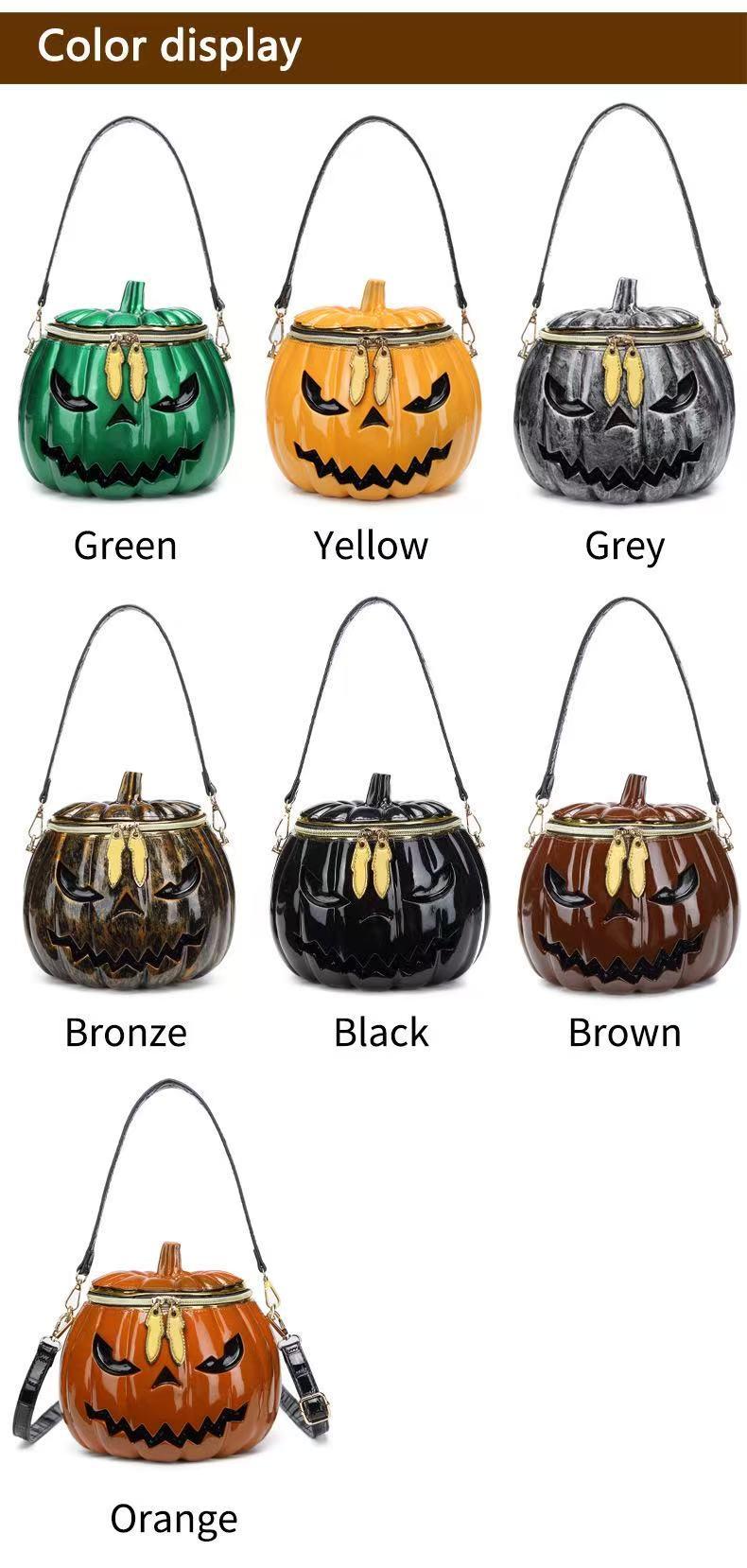 3D Pumpkin Crossbody Bag - Cute Jack-o'-lantern Halloween Purse - Unique Orange Novelty Shoulder Bag for Women & Girls
