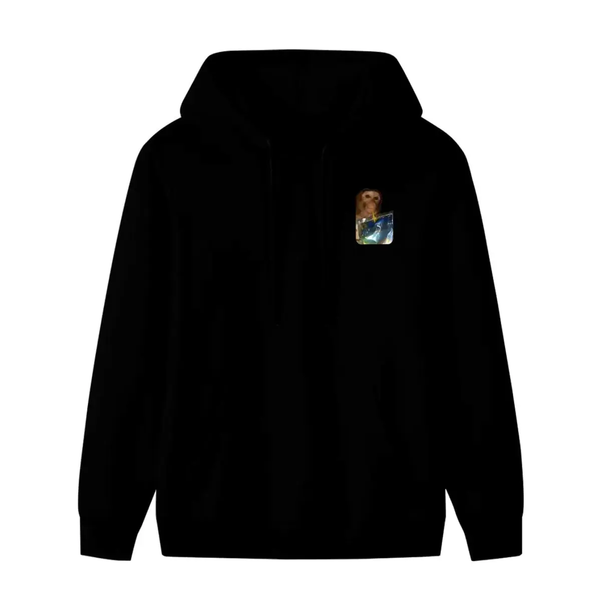 Funny Monkey Meme Hoodie Hilarious Graphic Pullover For Men & Women Trendy Black Streetwear With Front & Back Print Vira Classic Hoodie and Sweatshirt for Men Women