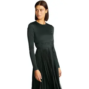 NEW SIZE 6 DARK KHAKI H HALSTON Women's Doreen Dress in Gloss Jersey