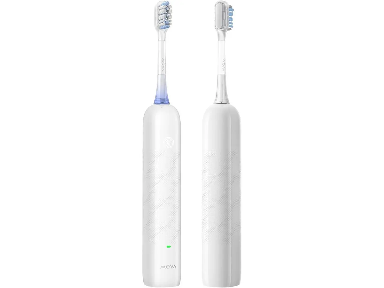 Mova Fresh SweepDrive Electric Toothbrush, Rechargeable Electric Power Toothbrush for Adults, Intuitive Pressure Sensing, 3-in-1 Replacement Brush Head with Holder, 30 Days of Battery Life, White