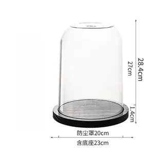 1PC Household Transparent Acrylic Multifunctional Storage Box, Cylindrical Large Capacity Dustproof Display Case for Action Figures, Jewelry, Toys and Collectibles, Dustproof Design, Clear Visible, Sturdy and Durable, Ideal for Desktop Decoration and Home