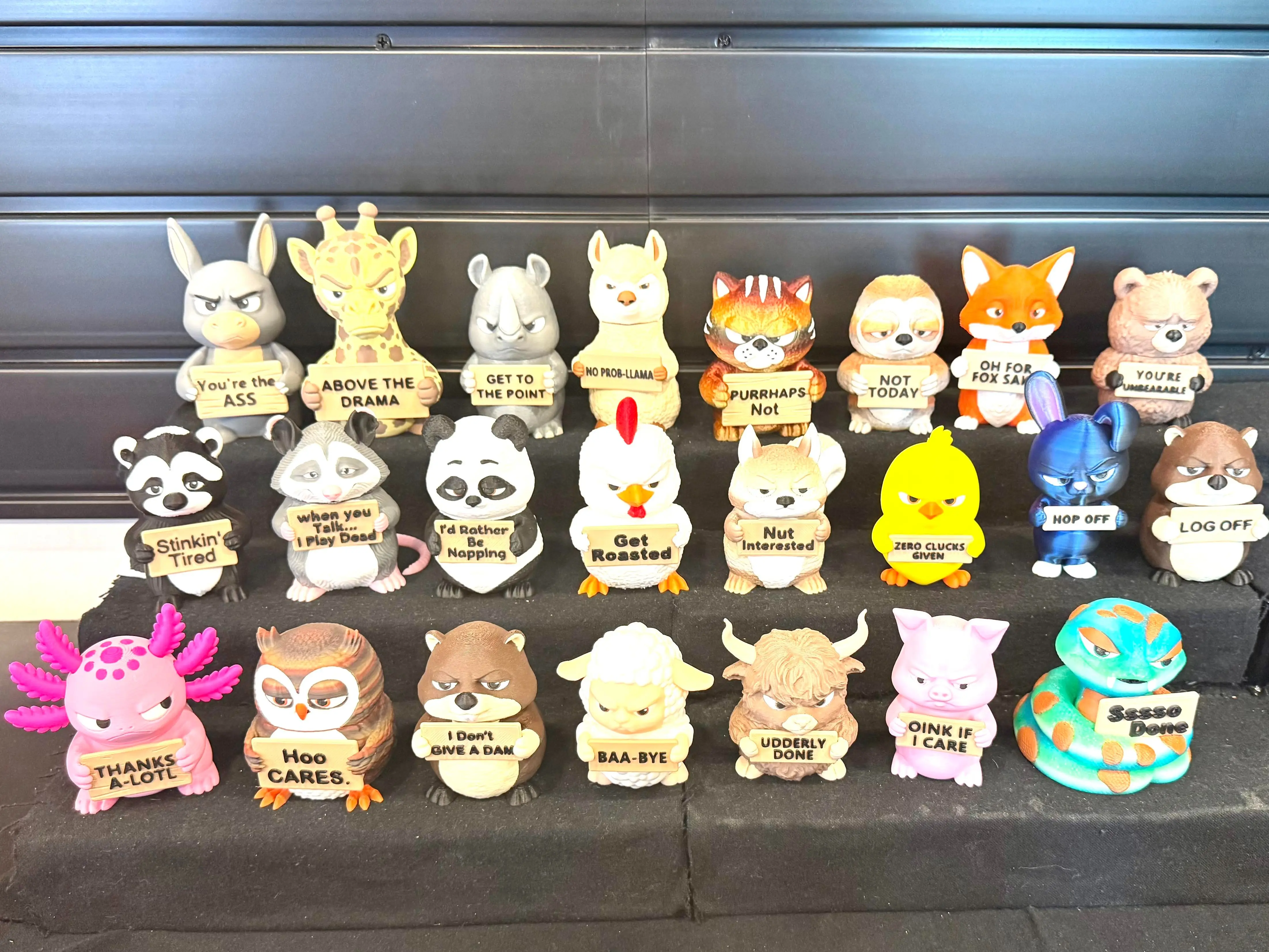 HixTown Animals with Attitude 3d printed collectable statues