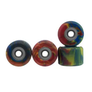 Apex Shorty Wheels - 61D Urethane - ABEC-9 Bearings - "Tie Dye Swirl"