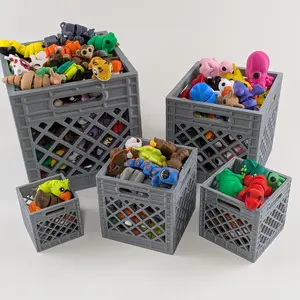 MINI Animals Crate - Unique Articulating 3D Printed Collectible Figurines - Desk Pets - Home Decor - Perfect Gift for Office or Home