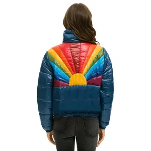 SUNBURST APRES PUFFER JACKET - GLOSSY DEEP BLUE
