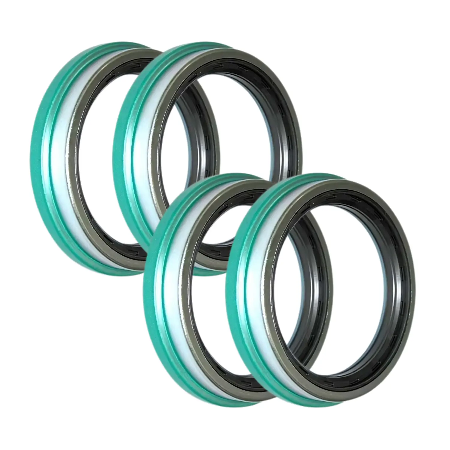 4-Pack TORQUE Classic Steering Wheel Seal, Driver Side Oil Seal - Replaces SKF 35066/35058, Stemco 383-0136 - Compatible with Freightliner, Kenworth Trucks