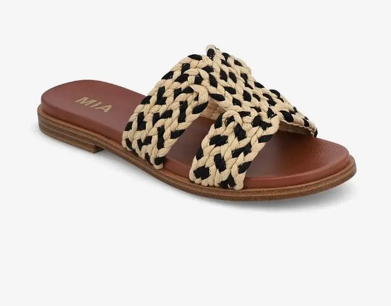 MIA Poet Sandal in Natural & Black