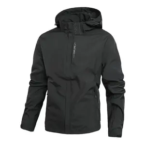 Men's Lightweight Ski Jacket - Full-Zip Autumn Jacket with Full-Length Zipper and Adjustable Cuffs, Windproof Shell for Snow Sports, Hiking, Camping & Rock Climbing; Machine Washable - Ideal for Adults & Teens - Autumn Sports Coat with Chest Pocket & Zipp