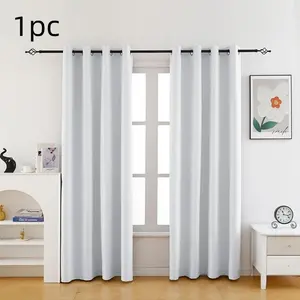 1pc Blackout Curtain, Thermal Insulated, Grommet Design, Noise Reducing, Lightweight Fabric, Perfect for Living Room Decoration, Privacy Grommet Curtains