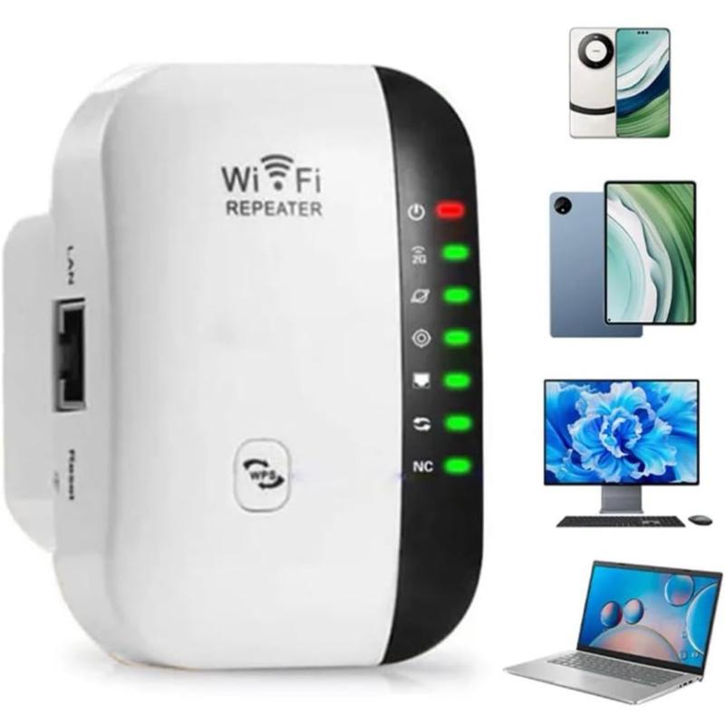 WiFi Repeater - Wireless Network Accessory with Power Switch, USB Port, and LED Indicators for Easy Use