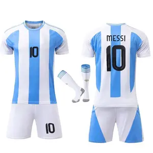 Kids 2022 Argentina Number #10 Printed Jersey Soccer Youth Practice Outfit kids soccer jerseys T-shirt soccer lover breathable quick dry soccer jersey retro youth jersey Shorts Socks Set world series champion jersey high quality gym outfits Clothing