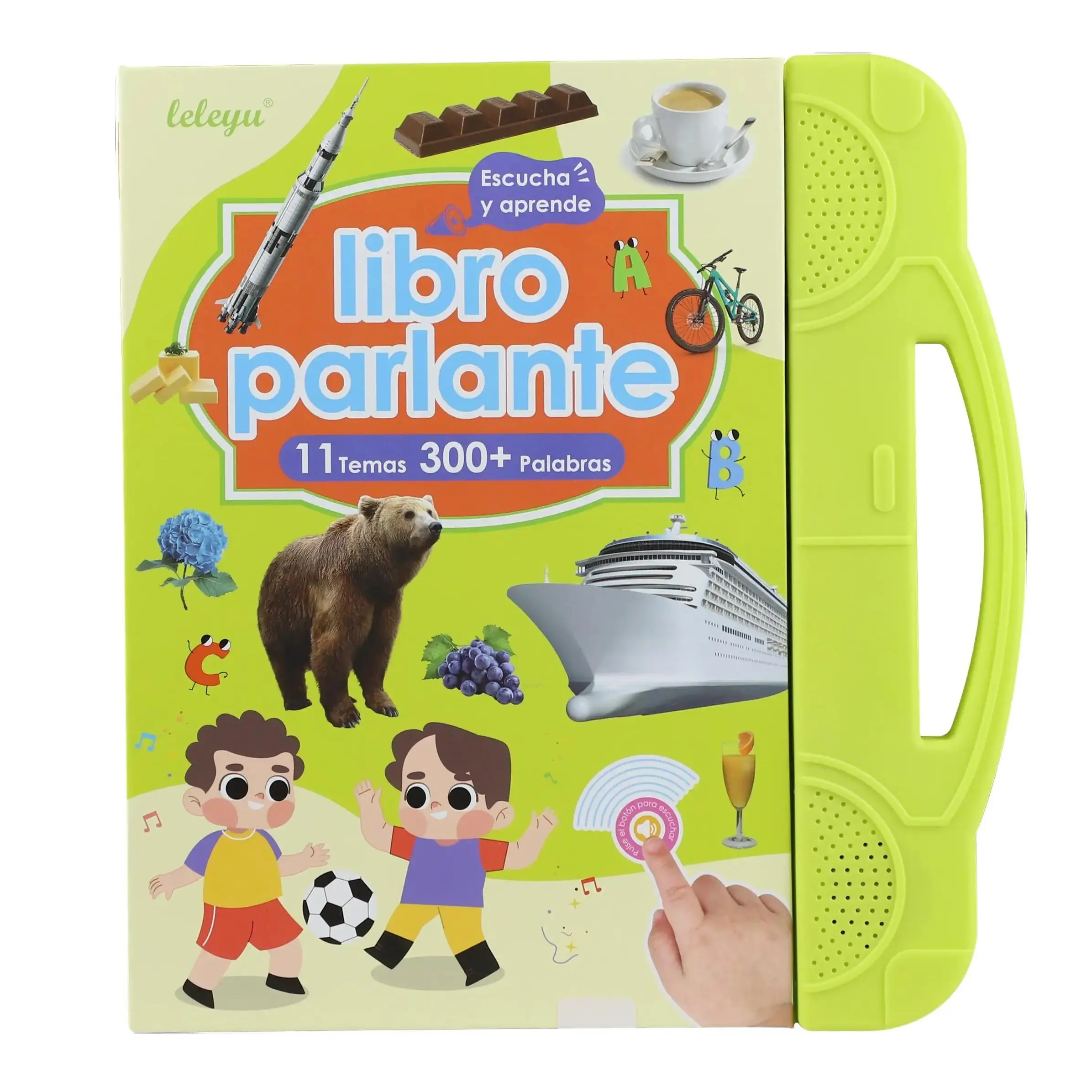 Interactive Spanish-English Touch-Activated Bilingual Sound Board Book for 1-5 Years Old Kids, Educational Audio Nursery Rhymes Toy with Kids Illustrations, Language Learning Tool for Toddlers backtoschool