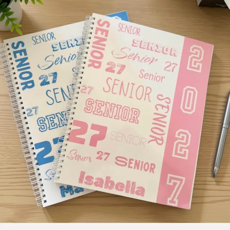 Personalized Senior 2027 Notebook, Custom School Spiral Notebook