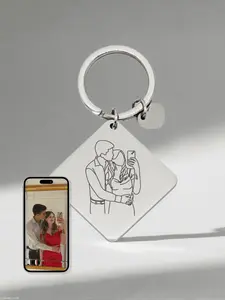 Soulmate Custom Engraved Photo Keychain