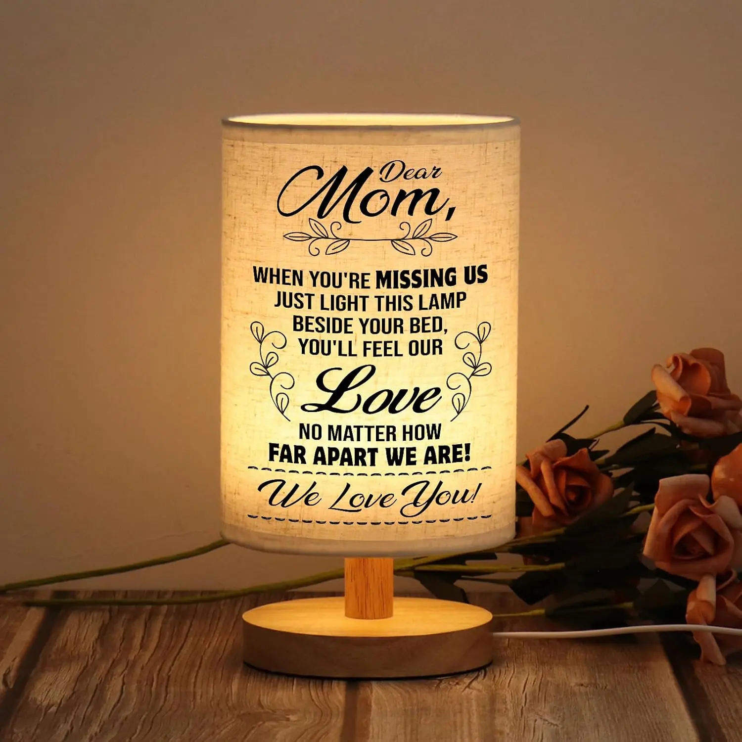 Birthday Gifts for Mom from Daughter Son-Table Lamp Mom Gifts from Daughters Night Light Anniversary Presents for Mother Women, Mom Gifts Ideas