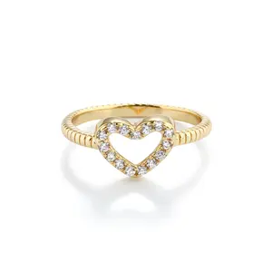 Little Girls 14k Gold-Plated Heart Baby Ring