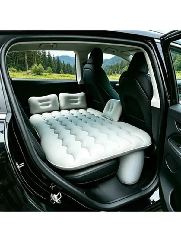 Thickened Back Seat Inflatable Car Mattress with Electric Air Pump, 55"(L)×35"(W) Portable Blow Up Sleeping Bed for Sedans, Full-Size Cars & SUV Camping Outdoor Travel
