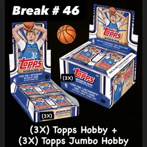 PYT #46 NBA BREAK - (3X) Topps Hobby Box + (3X) Topps Hobby Jumbo Box