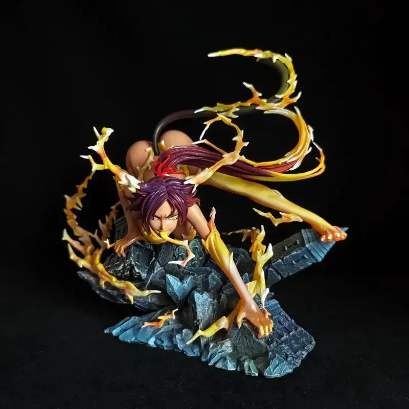 23cm Gk Bleach Shihouin Yoruichi Model Manga Anime Figurine Shihouin Yoruichi Action Figure Toys Statue Doll Ornament Peripheral