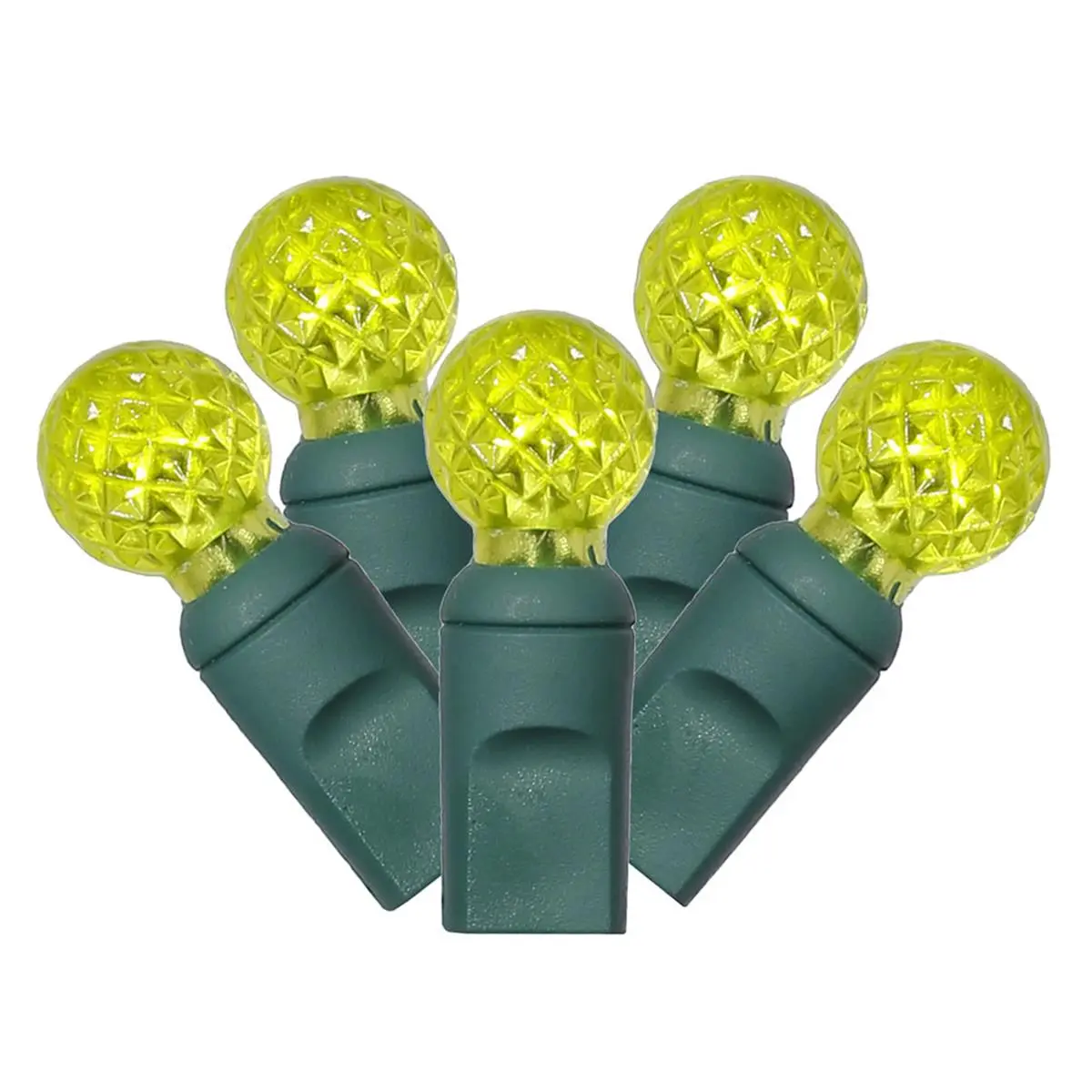 Vickerman  100 Light Lime G12 LED Light on Green Wire with 4 in. Spacing & 34 ft. Christmas Light Strand End Connecting Set, Decoration, Plastic
