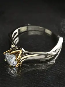 1 PC Fashion Cubic Zirconia Marquise Cut Ring For Women For Wedding Engagement Party Jewelry Valentine's Day Gift