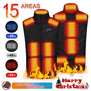 Heated Vest 15 Heating Zones USB Charging Electric Heating Vest Men Women Jacket