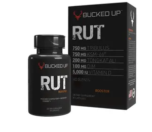 Bucked Up RUT Men’s Dietary Supplement | All-Natural Men’s Wellness & Performance Support Supplement | Contains KSM-66 Ashwagandha, Tongkat Ali, Vitamin D3, Zinc, DIM & Tribulus | Promotes Energy, Focus & Recovery