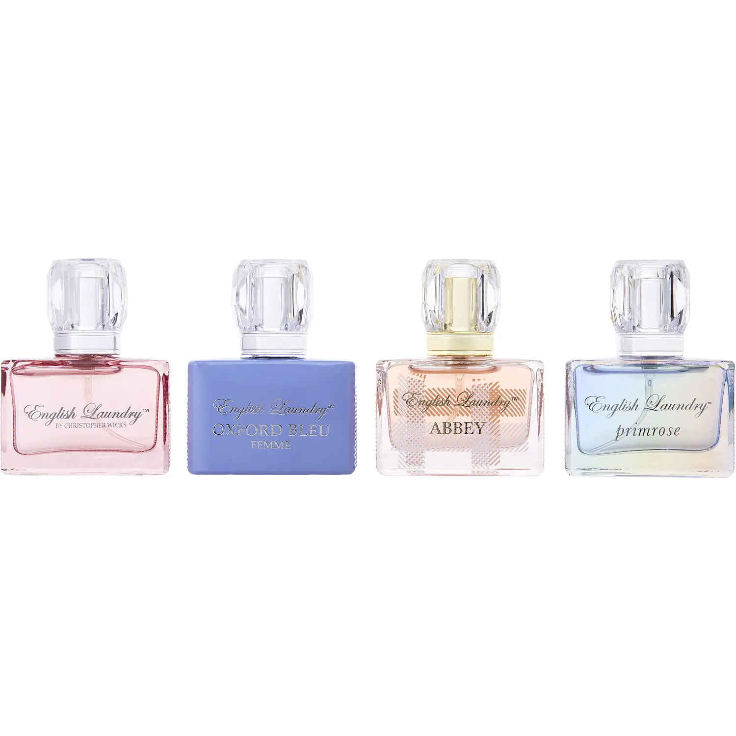 English Laundry Variety Set-4 Piece Womens Variety With Signature & Oxforx Bleu & Abbey & Primrose And All Are Eau De Parfum 0.68 Oz For Women