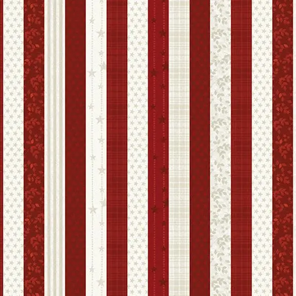 Fabric Benartex Red Patriotic Stripe American Valor by the Quarter Yard 16874-10