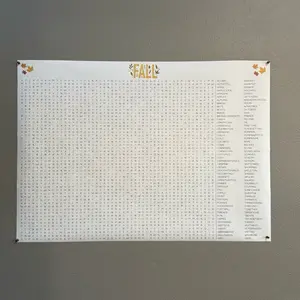 Giant Fall/Autumn Wordsearch - 30x42 Inches - Fall Themed Puzzle - Perfect for Party or Gift or Classroom