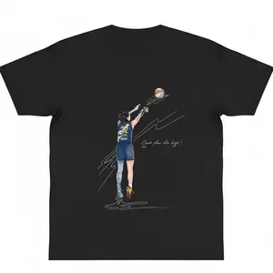 Caitlin Clark Basketball Tee Cotton Unisex Fan funny graphic tshirt y2k cotton fashion Streetwear Comfort Shortsleeve Casual Top Trending Easy Care Machine Wash Safe