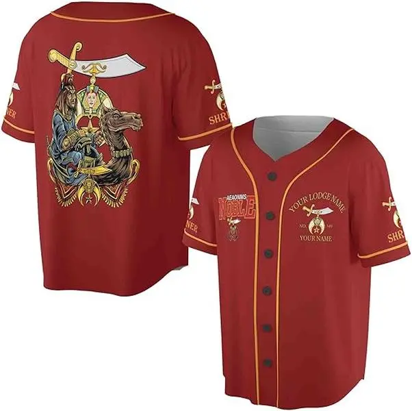 Personalized Customized Proud to Be Shriners 3D Baseball Jersey Size XS-5XL