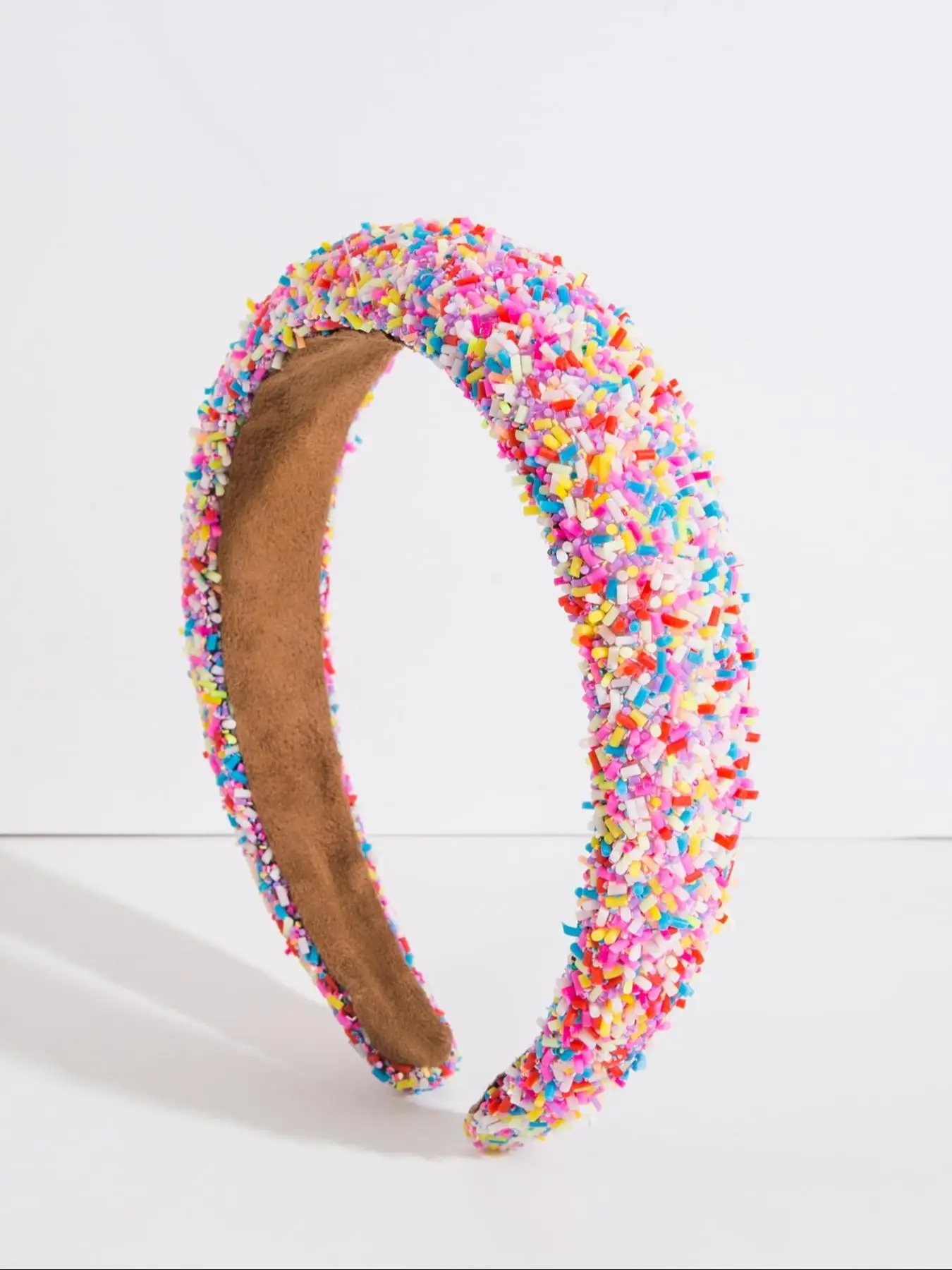 Colorful Beaded Decor Headband, Casual Wide Hair Hoop for Women & Girls, Sponge Padded Headband for Party, Daily Clothing Decor, New Fashion Hair Acce