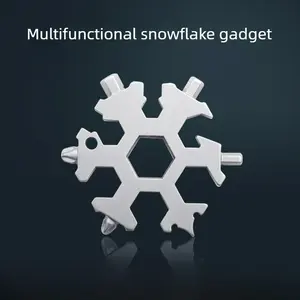 Multifunctional Snowflake Wrench Keychain Portable Hexagon High Carbon Steel Octagon Mini Wrench Tool Universal