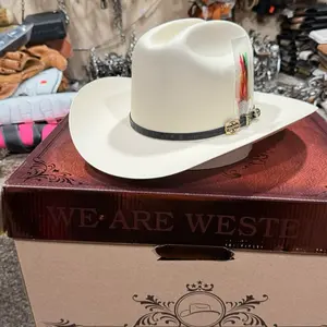 Tombstone 5000x Chaparral Master Telar Copa Chica Western Hat with Feather Detail and Black Band for Stylish Outfits