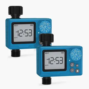 Sprinkler Timer Outdoor, Digital Pogrammable for Garden Hose, Irrigrtion Timer with Rain Delay and Manual Mode (2 Packs)