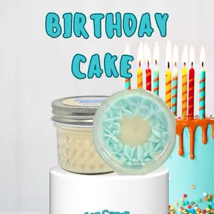 4oz Birthday Cake Candle Soft hint of Vanilla Cream..